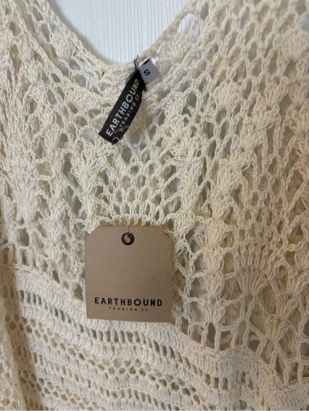 EARTHBOUND Cream Crochet Lace Tank Top - Picture 2 of 3